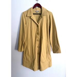 HABITAT Clothes to Live In mustard yellow cotton thick stretch cardigan jacket